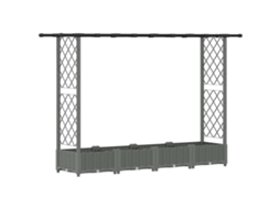 Conjunto 1 Canteiro De Jardim Elevado Vidaxl Cinzento-claro Polipropileno (203 X 40 X 121 Cm)