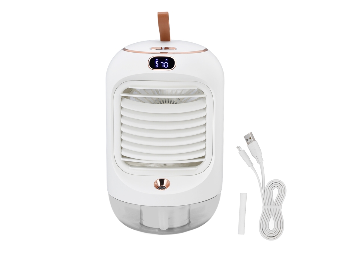 Ventilador Portátil com Umidificador e Luz Noturna Branco