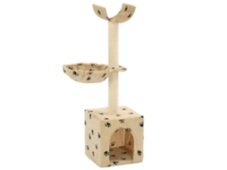 Vidaxl Árvore C/ Postes Arranhadores Sisal 105 Cm Bege