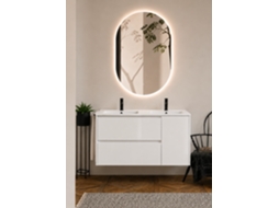 Móvel De Casa De Banho Com Lavatório Origenbath Itaca Sem Espelho 120x45 Cm 2 Cubas Branco