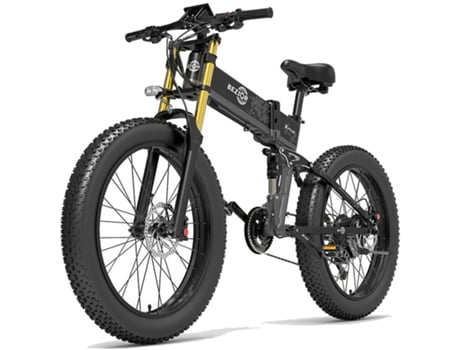 Bicicleta Eléctrica Dobrável de Montanha BEZIOR X-Plus 1500W 26” 17.5Ah 130Km- Preto