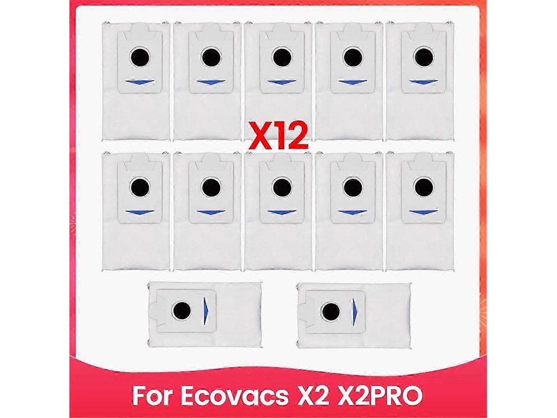 Conjunto De 12 Sacos Para Aspirador Pó X2 X2pro Acessórios Reposição Pó Tuotuo
