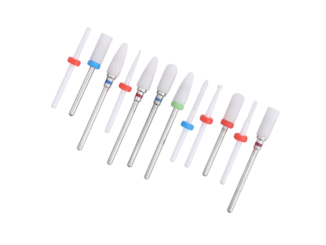 Conjunto de 12 Brocas de Corte de Cerâmica para Fresadora e Esmerilhadeira