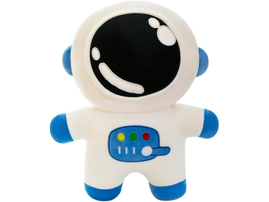 Pelúcia Astronauta 40cm Azul, Almofada Macia para Abraçar, Boneco