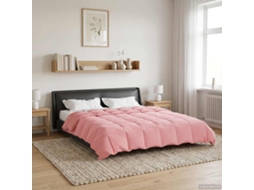 Vidaxl Edredom De Verão Simples Rosa 240 X 260 Cm Microfibra