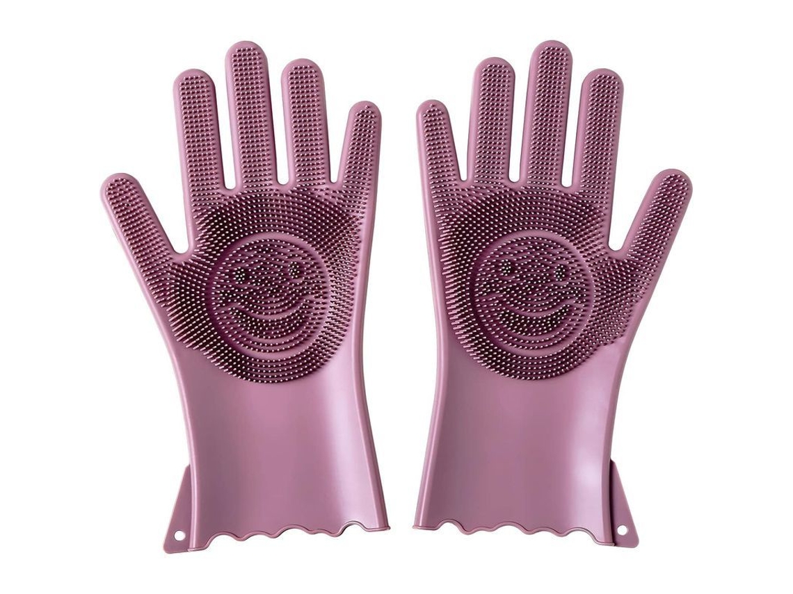 Luvas De Silicone Reutilizáveis Multifuncionais Para Lava-louças, Limpeza De Cozinha, Resistentes Ao Calor, Rosa