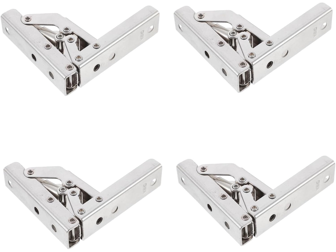 Conjunto De 4 Dobradiças Dobráveis Para Portas Armário, Em Metal, Um