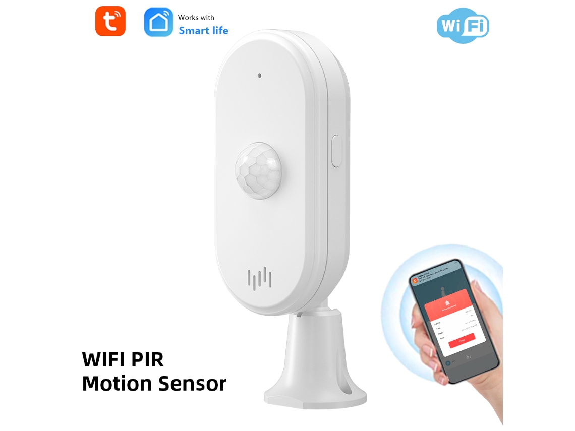 Sensor Movimento Pir Wifi Alarme Sonoro Visual App S/MARCA