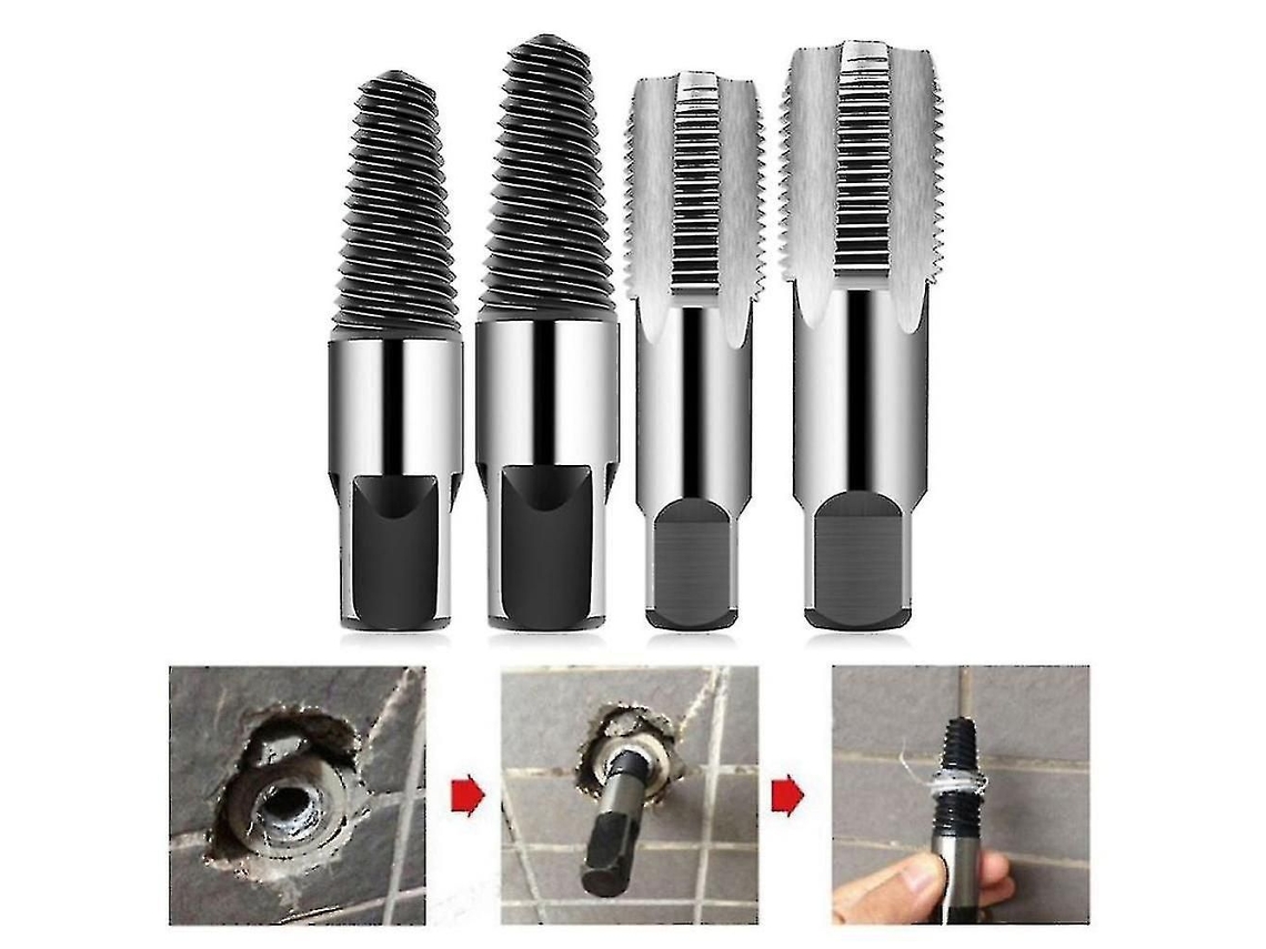 Kit De Extração De Parafusos Quebrados Para Roscas De 1/2 E 3/4 Polegadas, Ferramenta Para Reparo