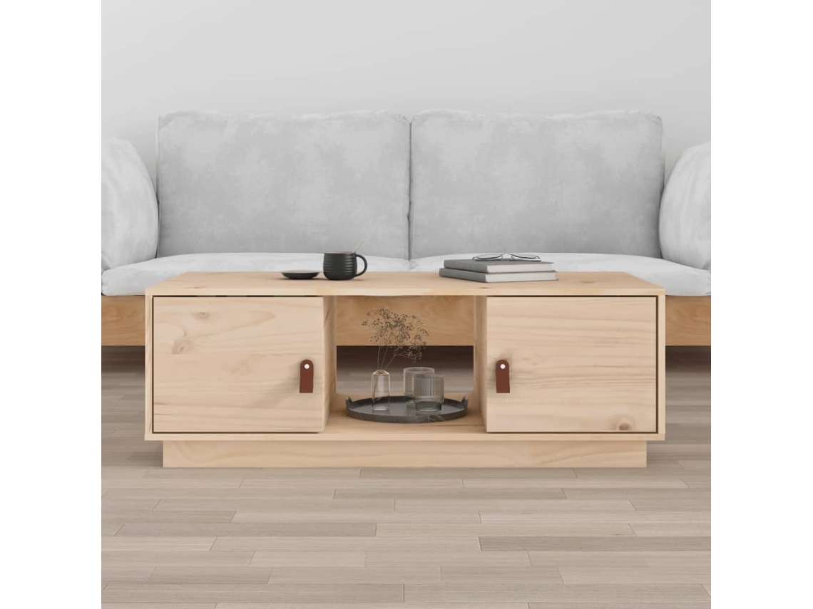 Vidaxl Mesa De Centro 100x50x35 Cm Pinho Maciço