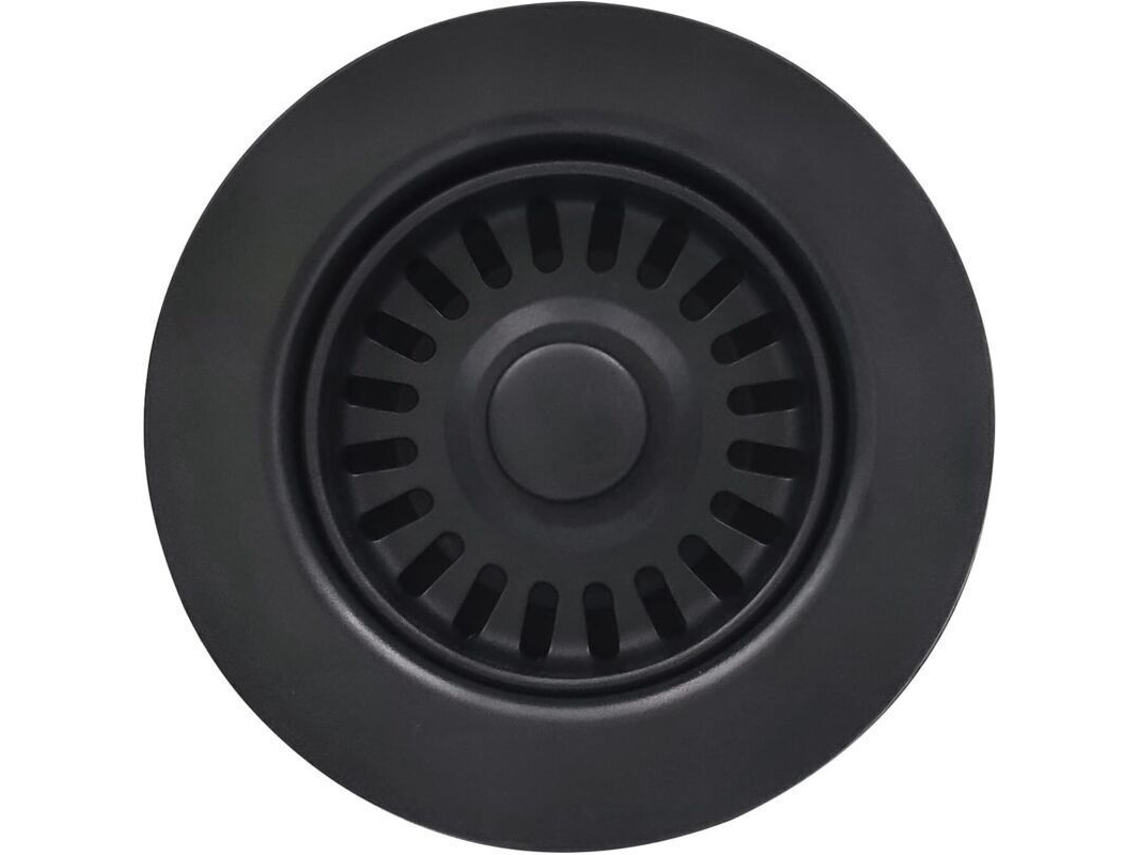 Ralo Preto Para Pia Com Cesto Coletor E Tampa De Granito Cerâmica (diâmetro 114,3 Mm)