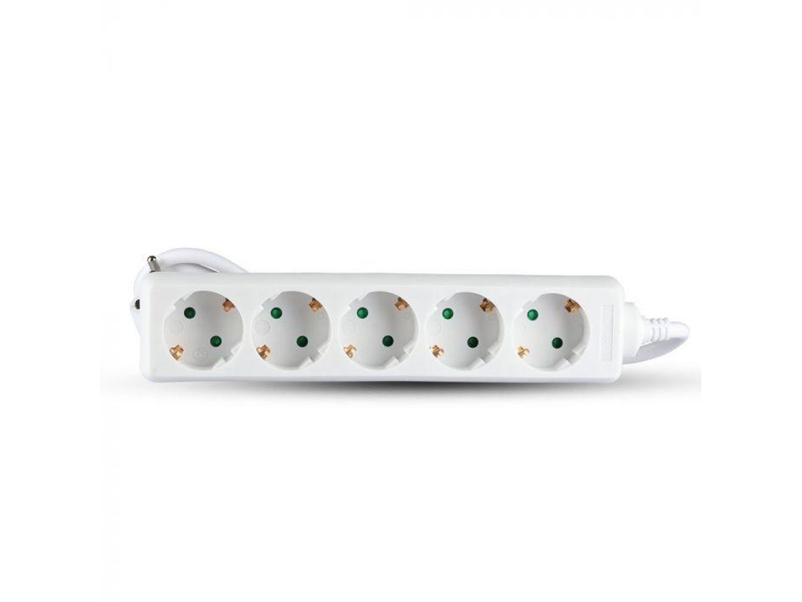 Extensão Quintupla 3G1.5 2Polos e Terra Branco 1.5Mt