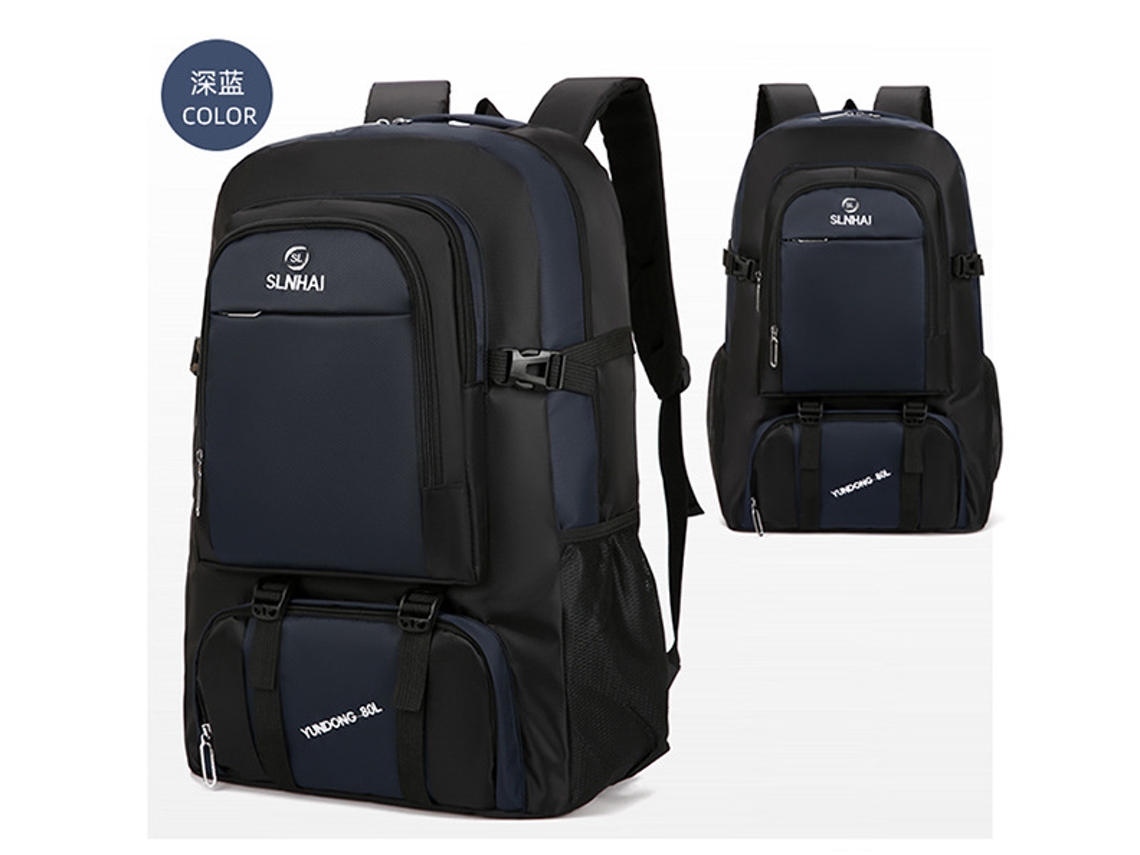 Mochila Grande (azul Escuro), Ideal Para Caminhadas Casuais Ao Ar Livre, Perfeita Para O Dia A Dia E Viagens.