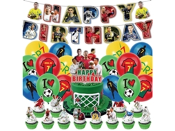 Decoração De Festa Aniversário Do Ronaldo Com Banner, Balão E Topo Bolo.