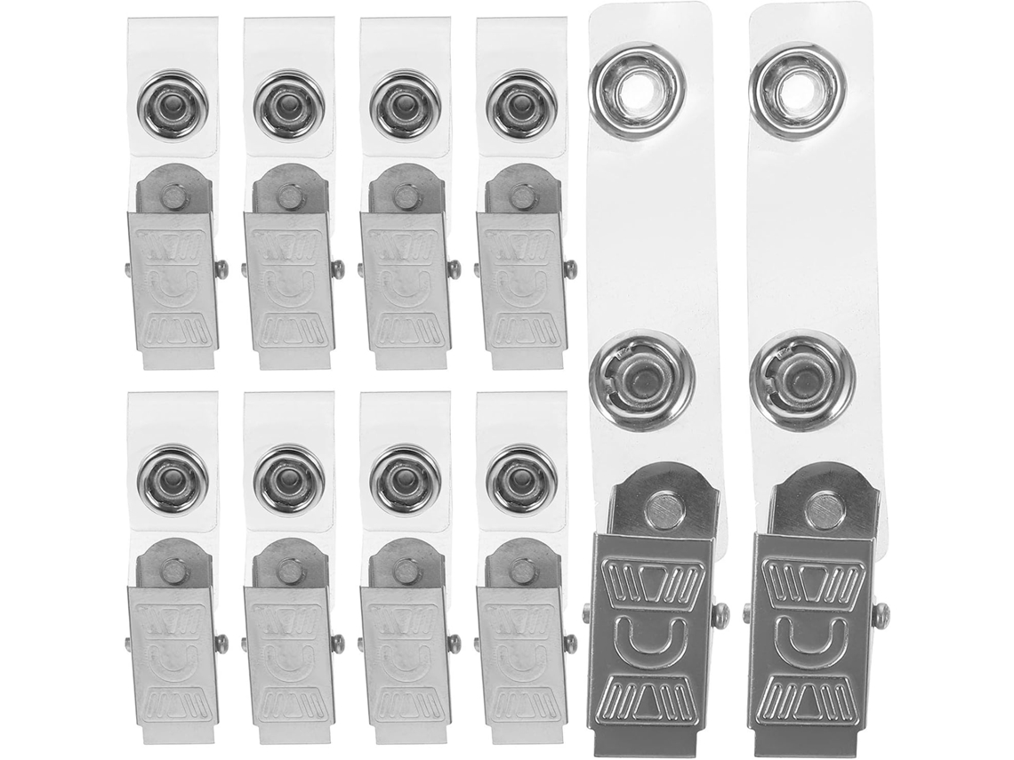 Conjunto De 300 Prendedores Crachá Metal Homoyoyo Com Alças Pvc Transparente Design Resistente Em Ferro, Ideal Uso