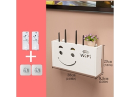 Caixa de Armazenamento para Roteador Wi, Fi Sem Fio, Sala de Estar, Tomada Wi, Fi Decora B BRILVIBERA