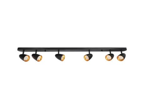 Luminária de teto ajustável Edo Ovo 6 Preto Alumínio 6x Gu10 IP20