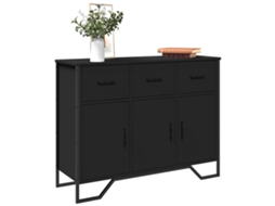 Vidaxl Aparador 97x32,5x74,5 Cm Derivados De Madeira Preto