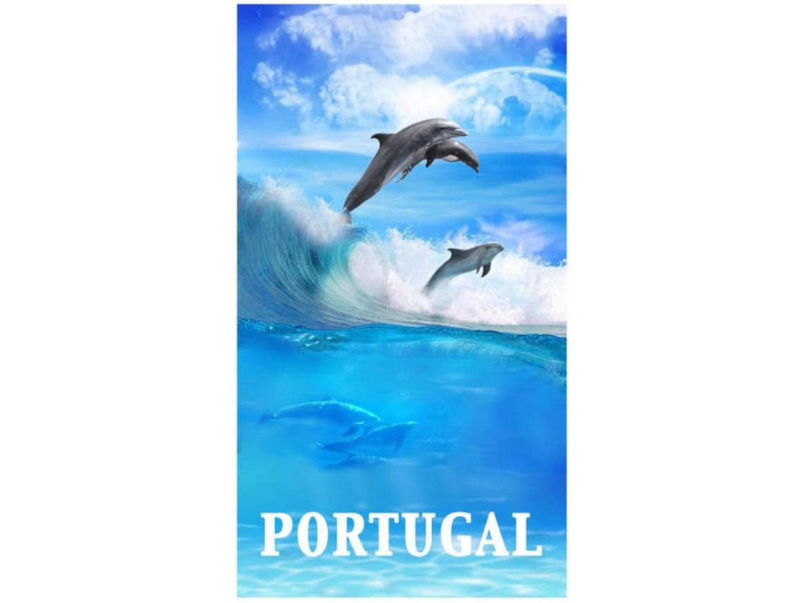 Toalha De Praia Microfibra Golfinhos Portugal