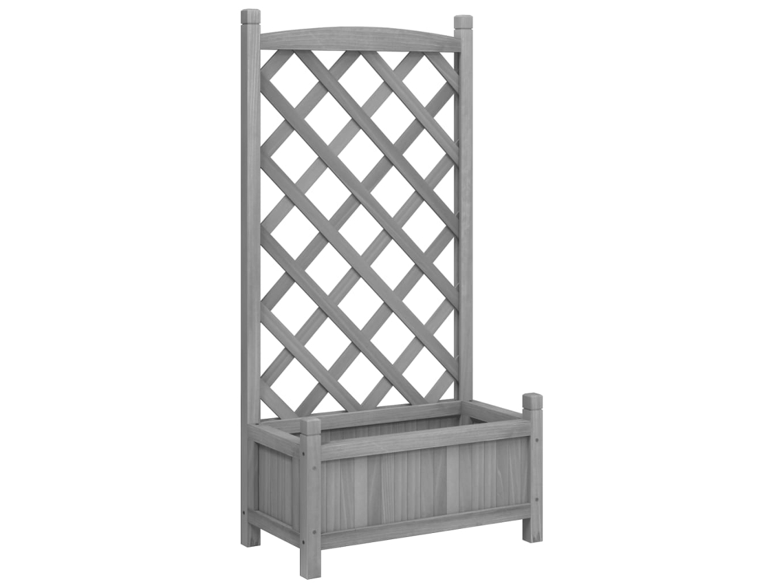 Planter, Planters Vidaxl Cinzeto Madeira (55 X 29.5 X 110 Cm)