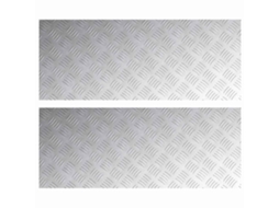 Degrau Retangular 2 Peças Prateado 100 X 40 Cm Alumínio MAISON EXCLUSIVE