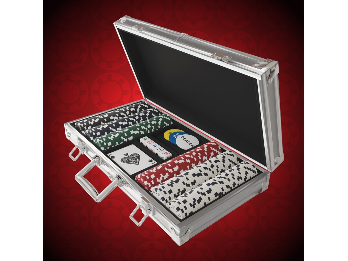 Conjunto De Fichas De Poker Goliath Com Estojo De Lata 300 Peças