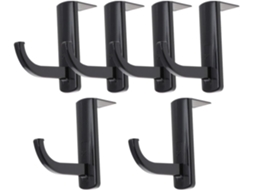 Besportble Suporte 6pcs Para Casque Audio Noir En Plastique Résistant Aux Rayures, Crochet Suspendre Pour