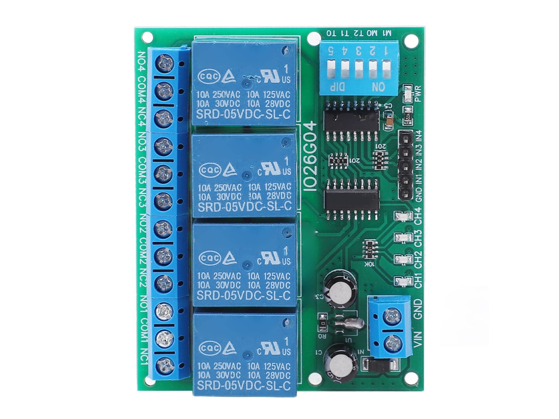 Módulo de Rele 4 Canais Placa de Controle Dc 5v