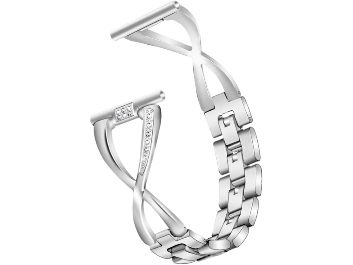 Pulseira De Substituição Para Smartwatch Feminino 22 Mm, Metal Com