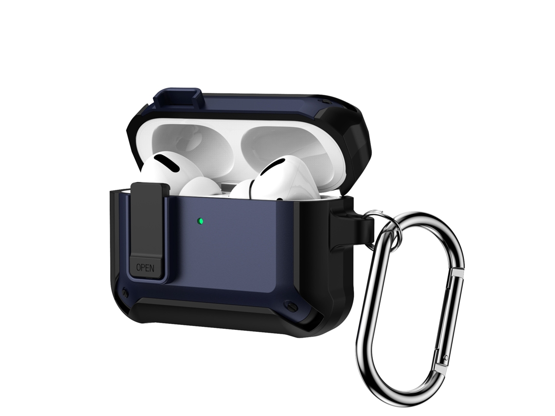 Capa para Airpods Pro 3, com Fecho de Segurança, Resistente a Impactos, Azul