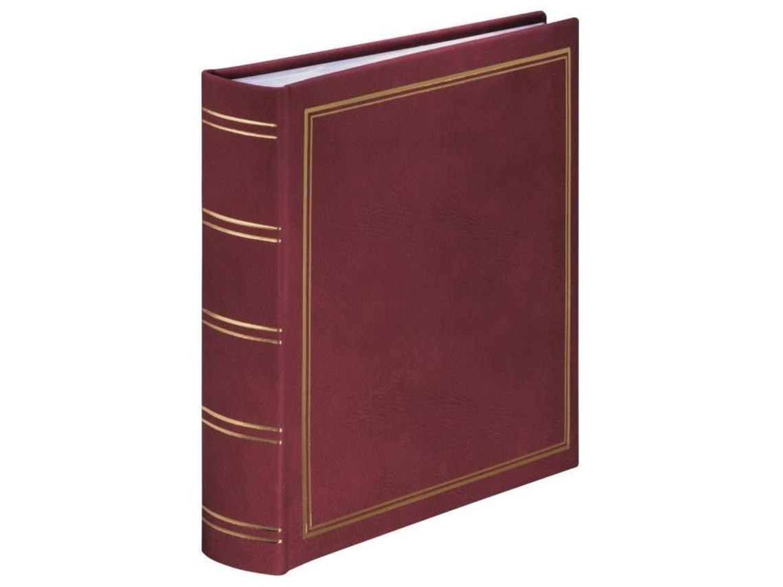 Álbum de Fotos, Bordéus, 200 Fotos, 10 X 15 Cm, Capa Dourada, Bordéus Misto BRILVIBERA