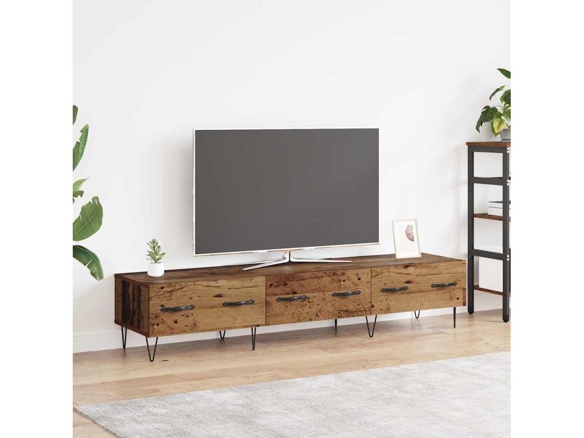 Vidaxl Gabinete Para Tv 150 X 36 X 30 Cm Madeira Antiga