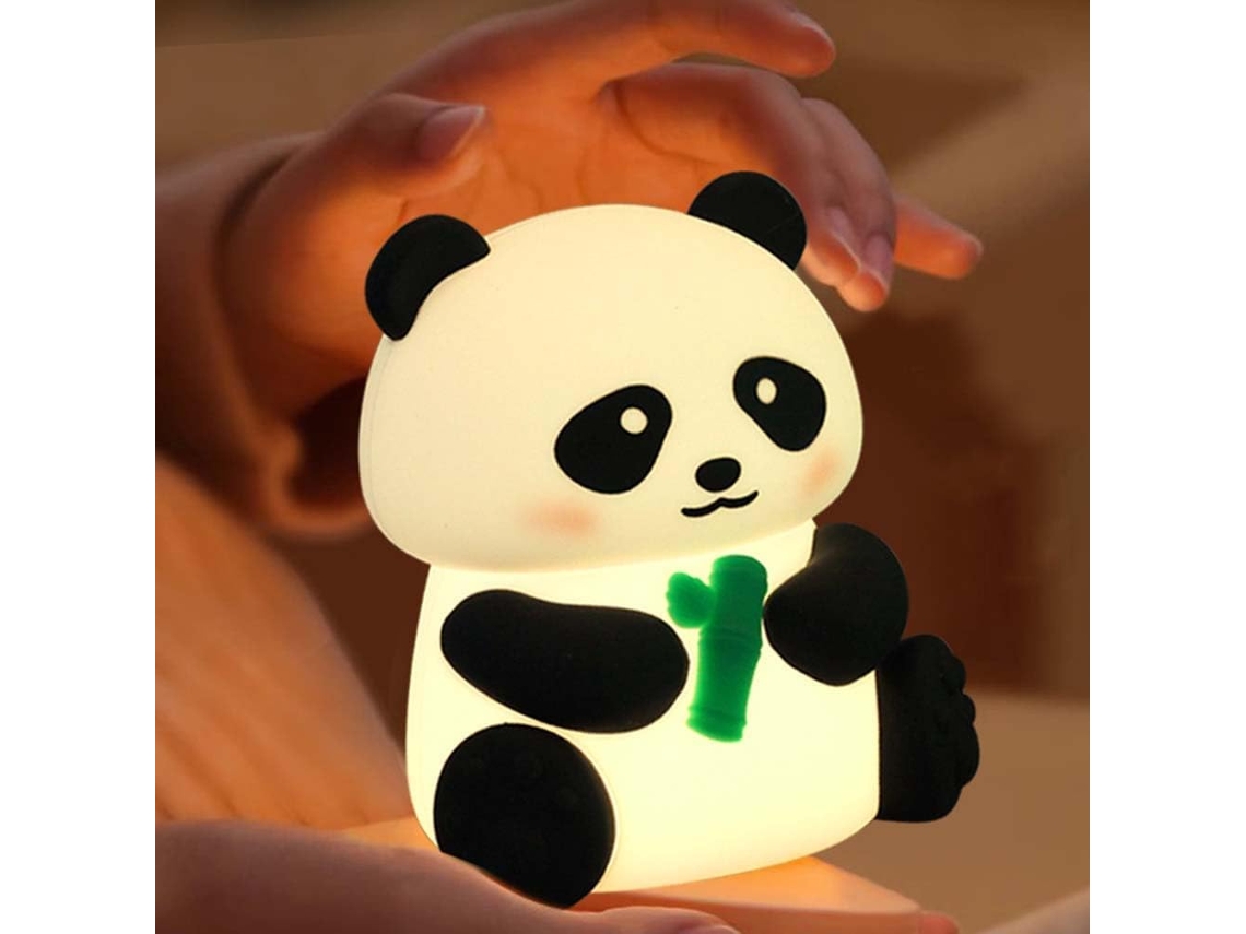 Luz Noturna Infantil Panda, Abajur De Led Com Toque, Digulável