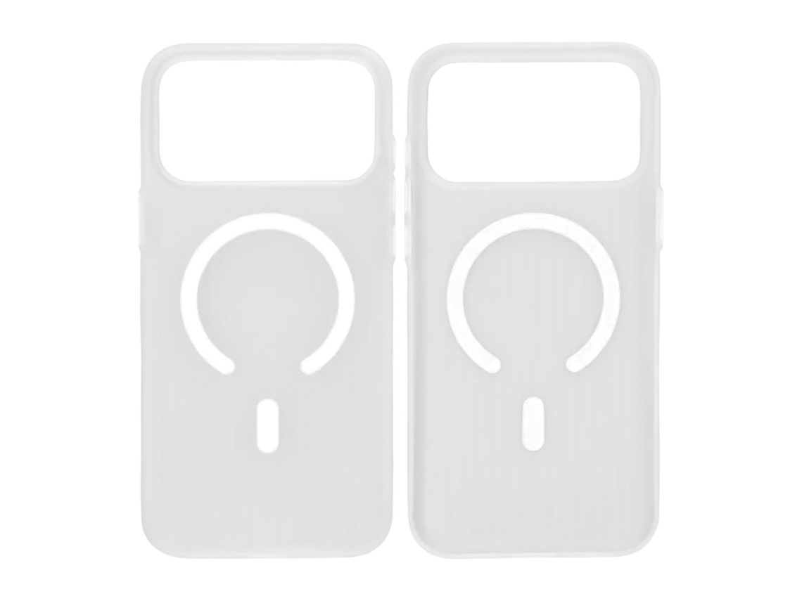 Capa Para Celular Em Papelão Ondulado Para Iphone 17 Pro Max - Branco Fosco