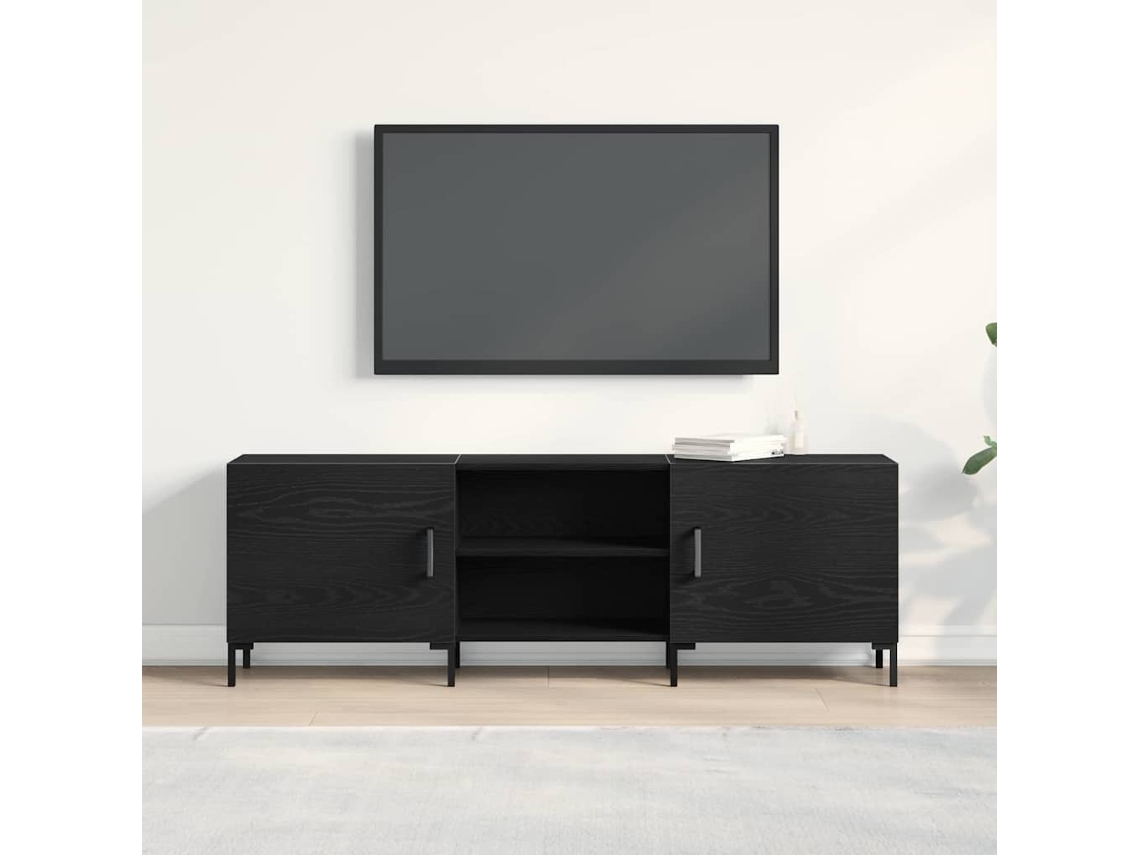 Vidaxl Conjunto De Móvel De Tv 150 X 30 X 50 Cm Carvalho Preto