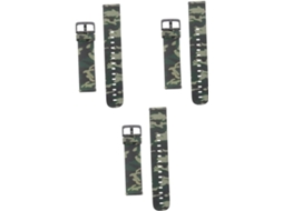 Conjunto De 3 Pulseiras De Silicone Modernas Para Relógios, Com Estampas Variadas.