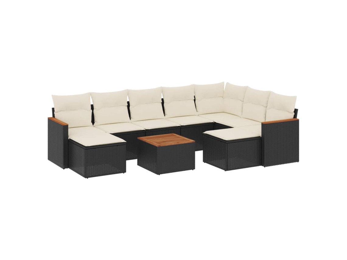 Garden Sofa Set, Garden Sofa Sets Vidaxl Preto Rattan / Vime (n/a)