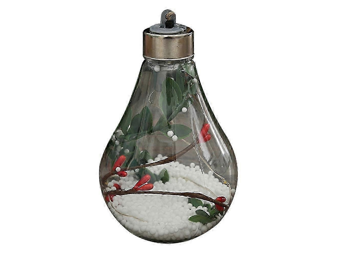 Pendente De Natal Com Esfera Transparente Iluminada