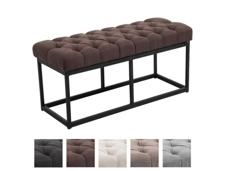 Tecido para banco Clp Amun 100% poliéster metal preto fosco estilo Chesterfield