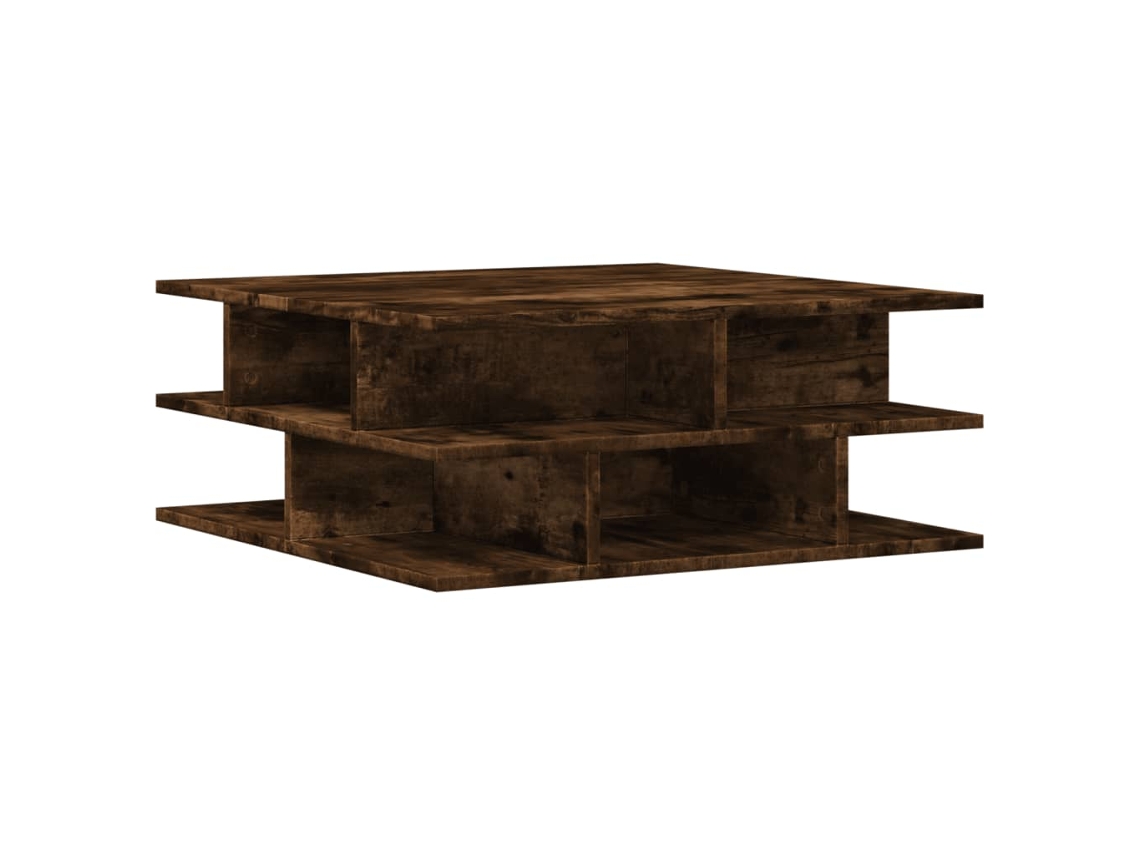 Mesa de Centro Derivados de Madeira Carvalho Fumado MAISON EXCLUSIVE (70x70x29 cm)
