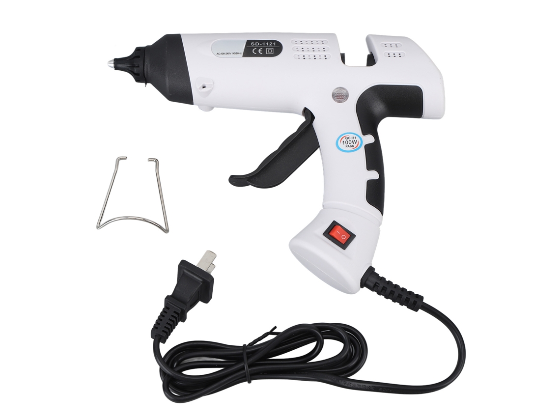 Pistola de Cola Quente 100w (Longa Tensão Padrão Eua, Indicada para Artesanato DIY)
