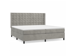 Box Spring Bed, Box Spring Beds Vidaxl Cinzeto Veludo (200 X 200 Cm)