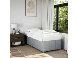 Vidaxl Estrutura De Cama Sem Colchão 100x200 Cm Tecido Cinzento-claro