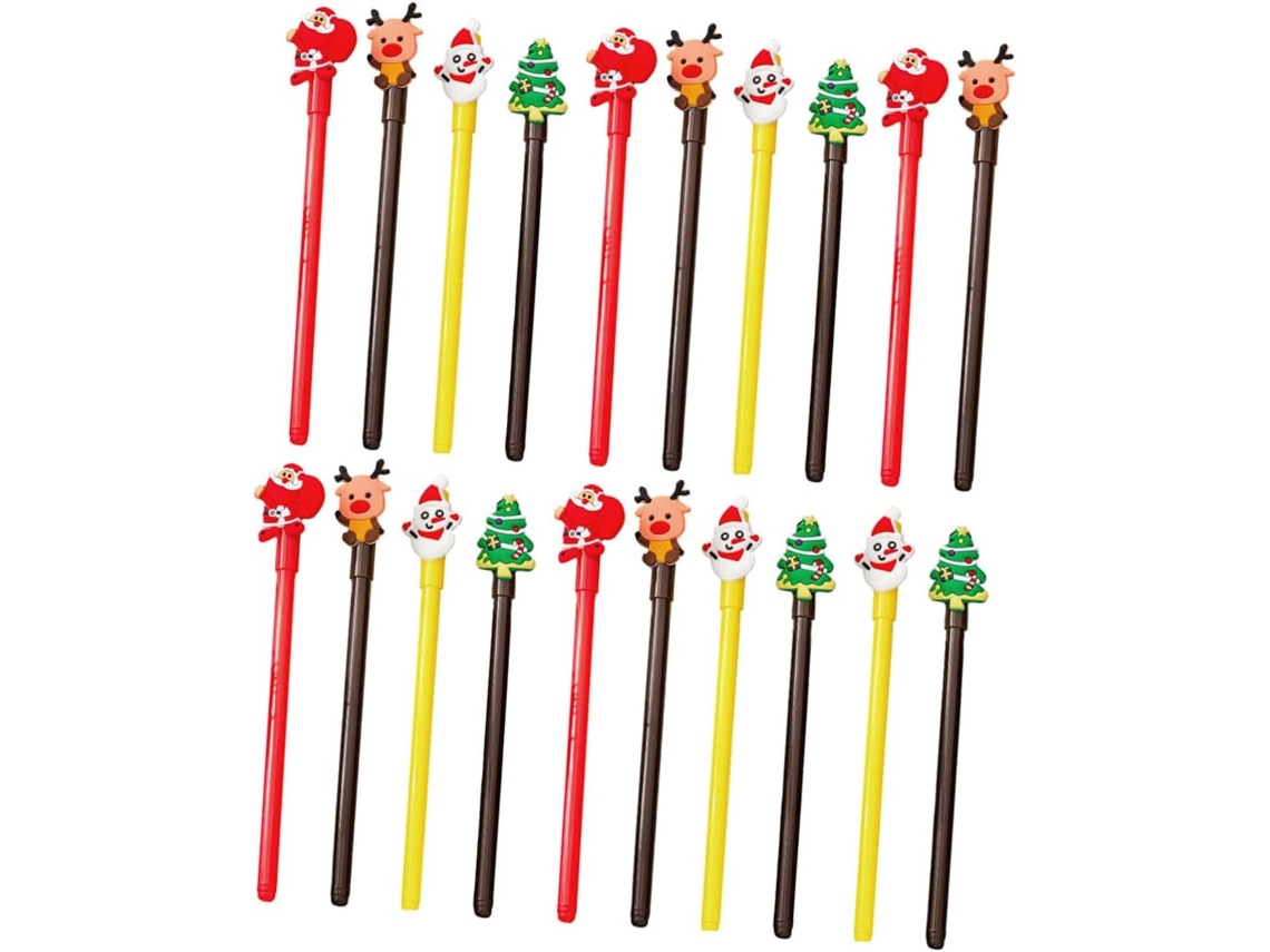 Conjunto De 20 Canetas Em Gel Stobok Com Formatos Natalinos Desenhos