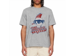 Rockinstone Major League Logo And Ball Gray Heather T-shirt Size:l