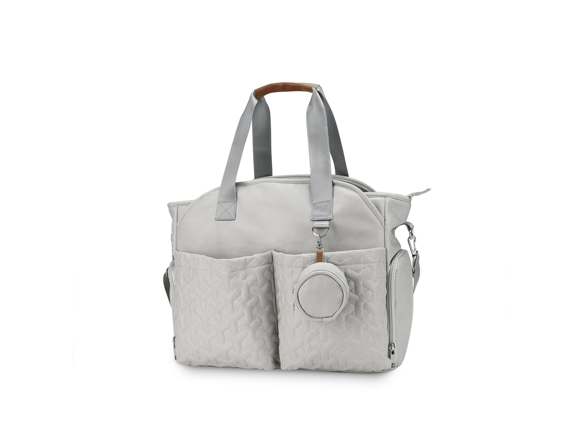 Esta Bolsa De Ombro Portátil É Perfeita Para Fraldas E Bebés, Ideal Para Viagens Ao Ar Livre, E Inclui Um Suporte Para Chupetas.