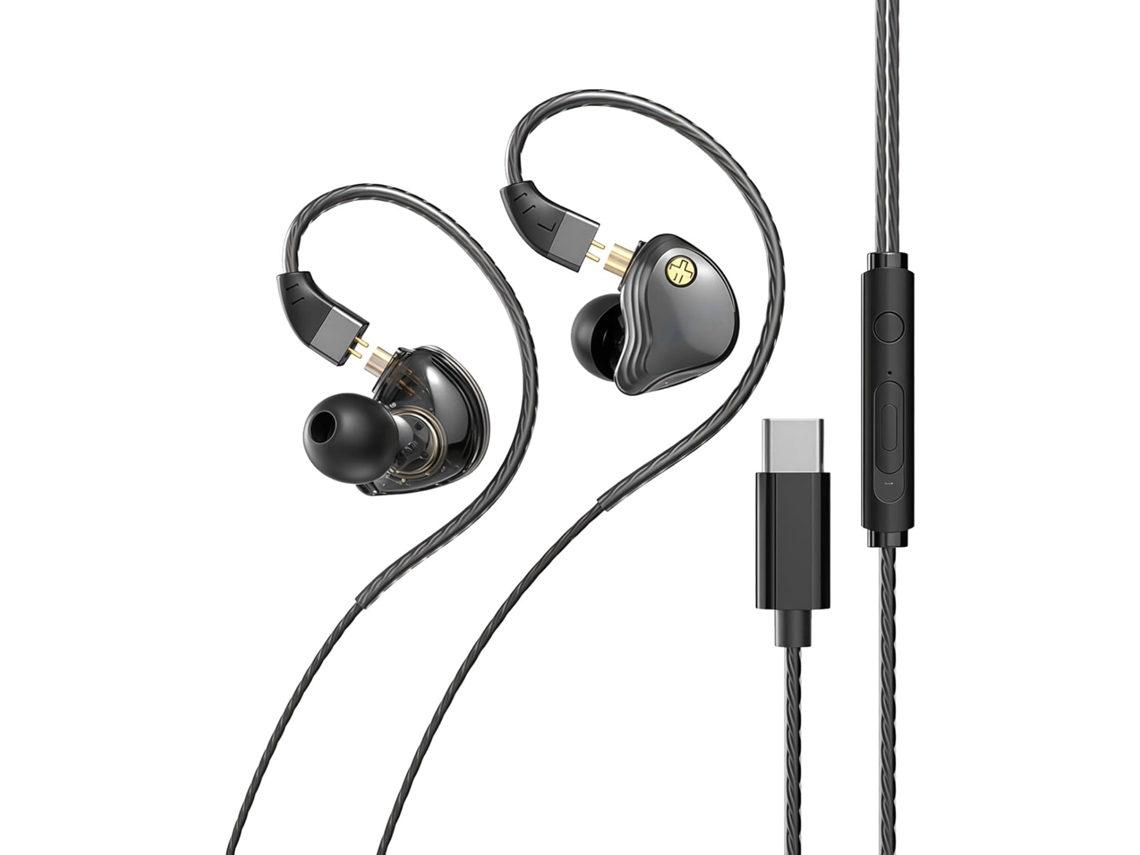 Écouteurs Intra - Auriculares Filaires, Filaires, Baixos Profundos Tipo C 0, 4 Cm, Micro Alta Sensibilidade