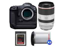 Eos R3 + Rf 70 200mm F/2.8 L Is Usm + 1 Sandisk 128gb Extreme Pro Cfexpress Type B + 2 Canon Lp e19 + Ebook Pricedirect CANON