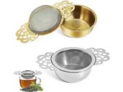 Conjunto De Infusor De Chá Pequeno Com Malha Fina E Tigela, Em Aço Inoxidável, Prata Para Chás A Granel Aquaforge