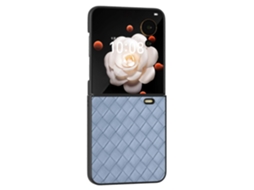 Capa Protetora Para Celular For Honor Magic V Flip 5g Com Textura Trançada Em Couro Pu Pc